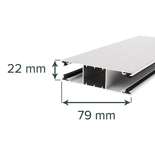 Alluminio guida F PPD 79 (79x22mm)