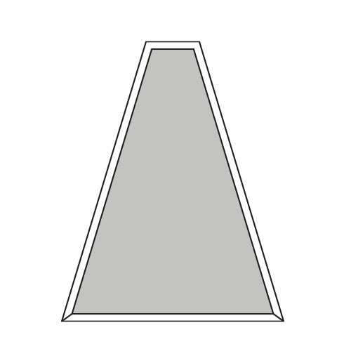 Trapezio lato superiore inclinato